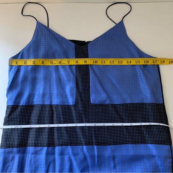 Rag & Bone Blue/Black Celeste Comb Harris Silk Polka Dot Shift Mini Dress, 4 - Picture 14 of 16